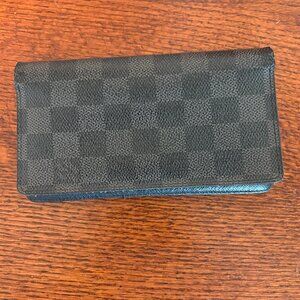 Authentic Vintage Louis Vuitton Damier Graphite Checkbook Cover